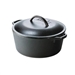 5-Quart Black Cast Iron Dutch Oven with Lid for Oven Stove Grill or Campfire