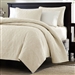 Full / Queen Ivory Beige Quilted Coverlet Quilt Set with 2 Shams