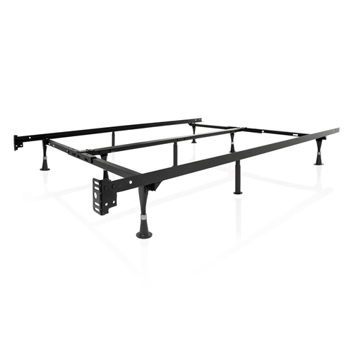 Adjustable Twin Full Queen King 9-Leg Metal Bed Frame with Headboard Brackets