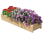 Unfinished Cedar Wood Garden Planter Box 46-inch x 11-inch - Made in USA