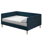 Full size Modern Navy Blue Upholstered Daybed