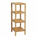 Solid Wood 4-Tier Bathroom Storage Shelving Unit