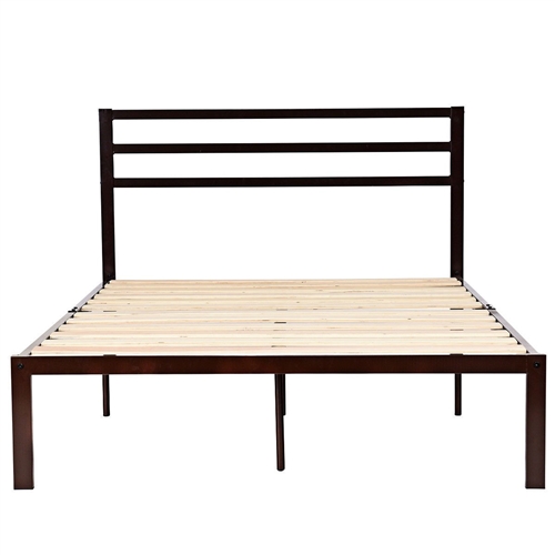 Full Size Headboard Only Espresso Steel Platform Bed Frame