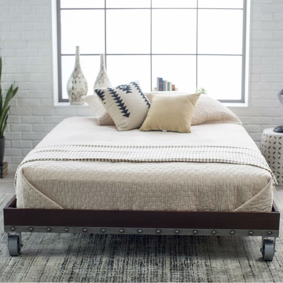 Full size Heavy Duty Industrial Platform Bed Frame on Casters |  FastFurnishings.com