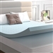 Full size 4-inch Thick Soft Gel Memory Foam Mattress Topper in Light Blue