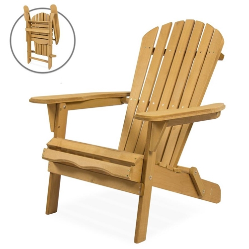 Adirondack Large Foldable Chair Natural Finish