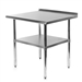 Heavy Duty 30 x 24 inch Stainless Steel Restaurant Kitchen Prep Work Table with Backsplash