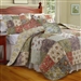 Full / Queen size 100% Cotton Floral Paisley Reversible Quilt Set