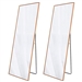 Set of 2 - Gold 65-inch Full Length Freestanding Floor Mirror with Stand