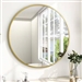 Round 30-inch Circular Bathroom Wall Mirror with Gold Frame