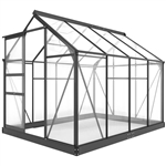 8.3 ft. 6.2 ft. Sturdy Outdoor Polycarbonate Greenhouse with Grey Metal Frame