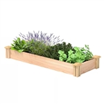 Unfinished Cedar Wood Raised Garden Bed Planter 4-ft x 16-inch - Made in USA