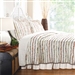 Full / Queen 100% Cotton Quilt Set Ruffled Multi-color Stripes