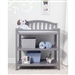 SF Home Baby Toddler Changing Table in Grey Wood Finish with Changing Pad