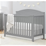 SF Home Solid Wood Convertible Crib in Grey - Toddler Bed Sold Separately