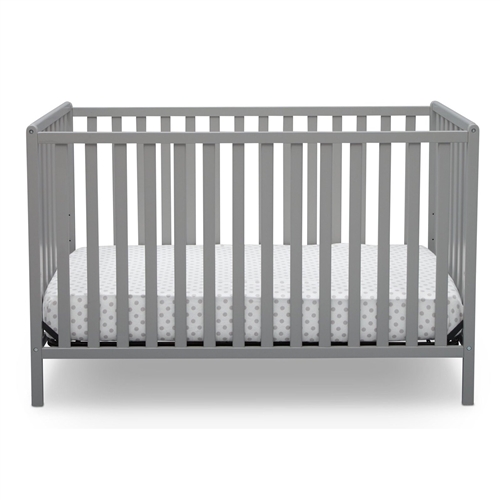 3-in-1 Modern Convertible Baby Crib Toddler Bed Daybed in Grey Wood Finish