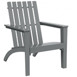 Indoor/Outdoor Acacia Wood Adirondack Lounge Armchair - Grey