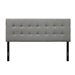 King size Mid-Century Style Button-Tufted Headboard in Grey Upholstered Fabric