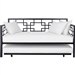 Black Metal Daybed Frame with Twin Pull-Out Trundle Bed