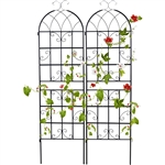 Set of 2 - 6-Ft Heavy Duty Outdoor Galvanized Metal Garden Trellis