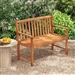 Solid Wood 4-Ft. Outdoor Patio Garden Bench - 800 lbs. Weight Capacity