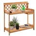 Outdoor Home Garden Wooden Potting Bench with Storage Drawer