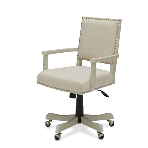Oatmeal Linen Upholstered Adjustable Height Tilt Task Chair