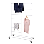 White Rolling Multi Use Laundry Clothes Drying Rack