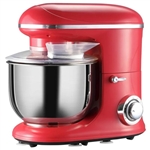 Red Stainless Steel Tilt 600W Electric Mixer 6QT