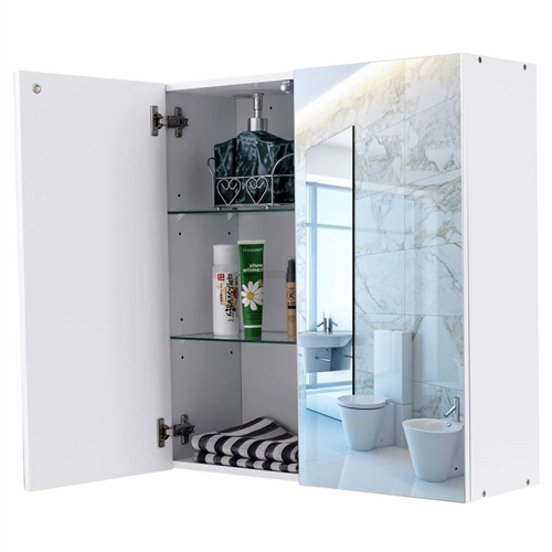 Modern 24-inch Wall Mounted Bathroom Medicine Cabinet with Mirror