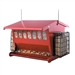 Red Metal House Shaped Bird Feeder with Heavy Duty Hanger