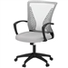 Gray Modern Mid-Back Ergonomic Mesh Office Desk Chair with Armrest on Wheels