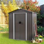 Outdoor Black Grey Galvanized Steel Garbage Trash Can Storage Shed