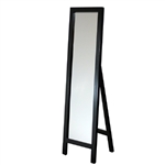 Contemporary Free-standing Floor Mirror in Espresso Wood Finish