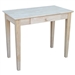 Solid Unfinished Wood Laptop Desk Writing Table with Drawer