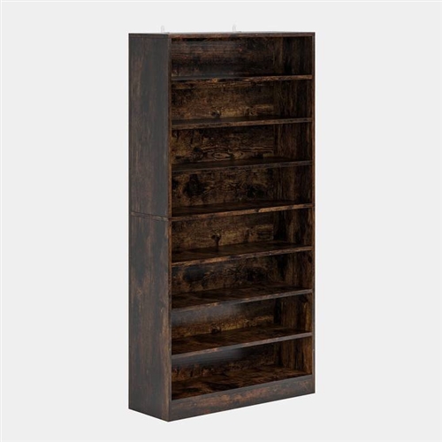 9 Tier Java Wood Shoe Storage Cabinet, Holds Up To 45 Pairs