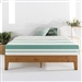 King Modern Classic Solid Wood Slat Platform Bed Frame in Natural Finish