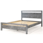 King Size FarmHouse Traditional Rustic Gray Platform Bed