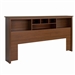 King-size Storage Headboard in Cherry Wood Finish