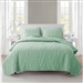 King Coastal Beach Starfish Seashell Seahorse Light Green Teal Quilt Set