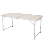 Multipurpose Indoor/Outdoor Lightweight Folding Table with Carry Handle