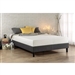 King size Grey Upholstered Platform Bed Frame with Mid-Century Style Legs