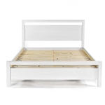 King Size FarmHouse Traditional Rustic White Platform Bed