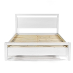 King Size FarmHouse Traditional Rustic White Platform Bed