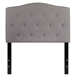 Twin size Light Grey Upholstered Button Tufted Headboard