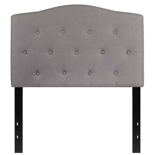 Twin size Light Grey Upholstered Button Tufted Headboard