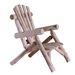 Outdoor Adirondack Style Cedar Log Lounge Chair - Made in USA