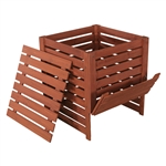 Solid Wood 90-Gallon Compost Bin with Removable Top and Hinged Side Panel