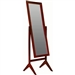 Modern Full Length Freestanding Bedroom Floor Cheval Mirror in Cherry