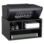 Modern Sturdy Black Metal Office Printer Stand with 2-Shelves